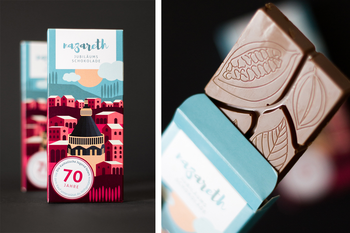 Illustration Graz Greta Grabner Schokolade Verpackungsdesign Vorderansicht Illustration Graz Greta Grabner Schokolade Verpackungsdesign Vorderansicht